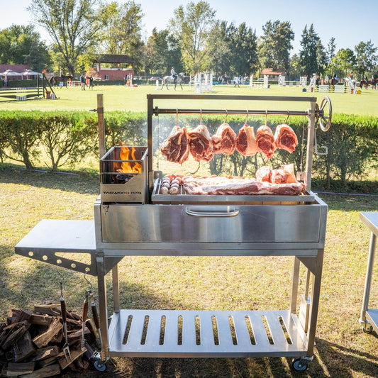Tagwood BBQ Fully Assembled Argentine Santa Maria Wood Fire & Charcoal Grill - All Stainless Steel - BBQ03SSF - Image 1