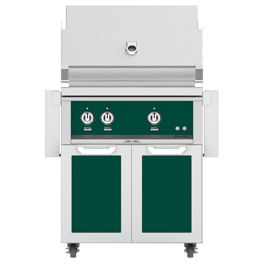 Hestan 30-Inch Propane Gas Grill W/ Rotisserie On Double Door Tower Cart - Grove - GABR30-LP-GR - Image 1