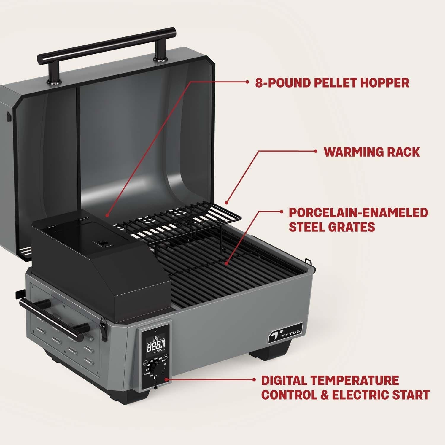 TYTUS Emberwood Portable Pellet Smoker - TDT-GHS-SMOK - Image 4