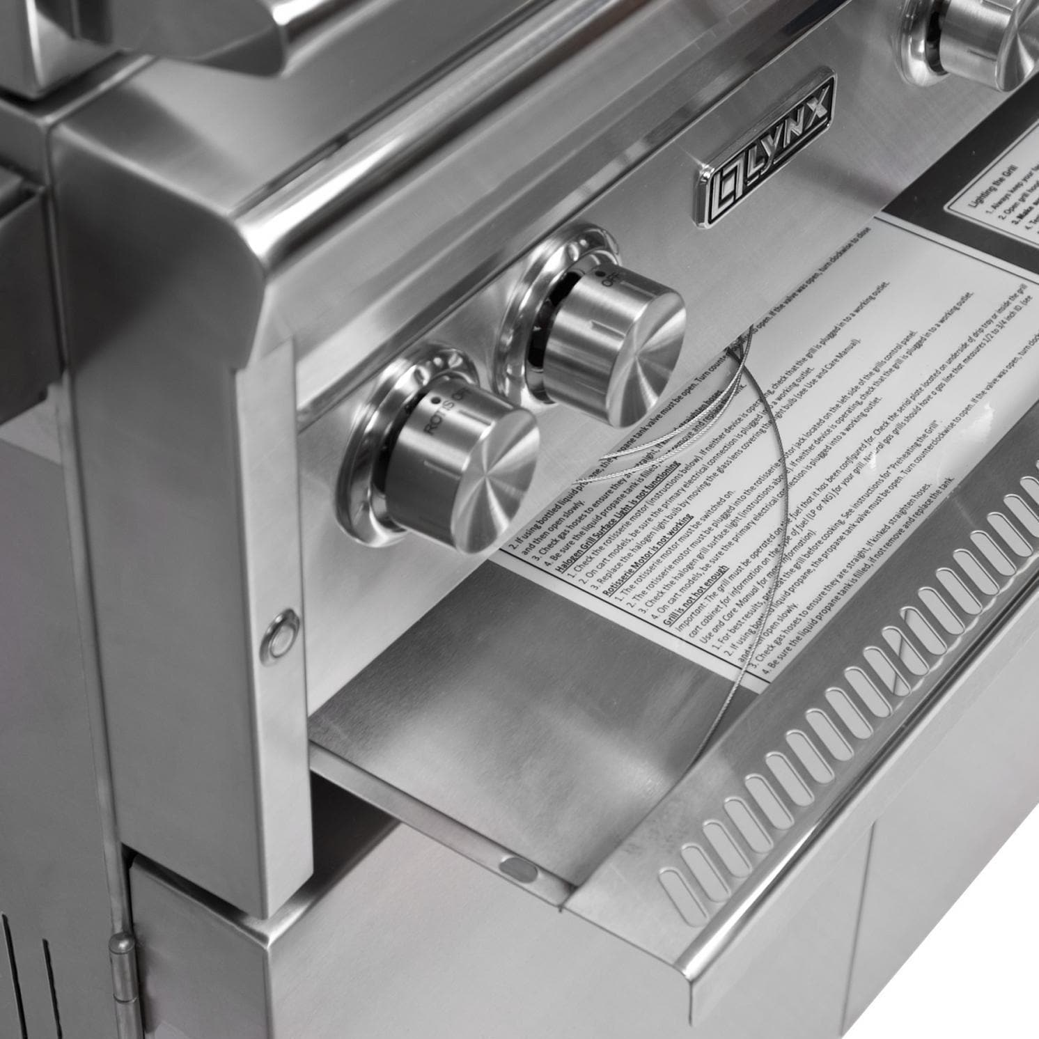 Lynx Professional 42 Inch Built-In All Infrared Trident Natural Gas Grill w/ Rotisserie in Limestone - L42ATR-LSNG - Image 14