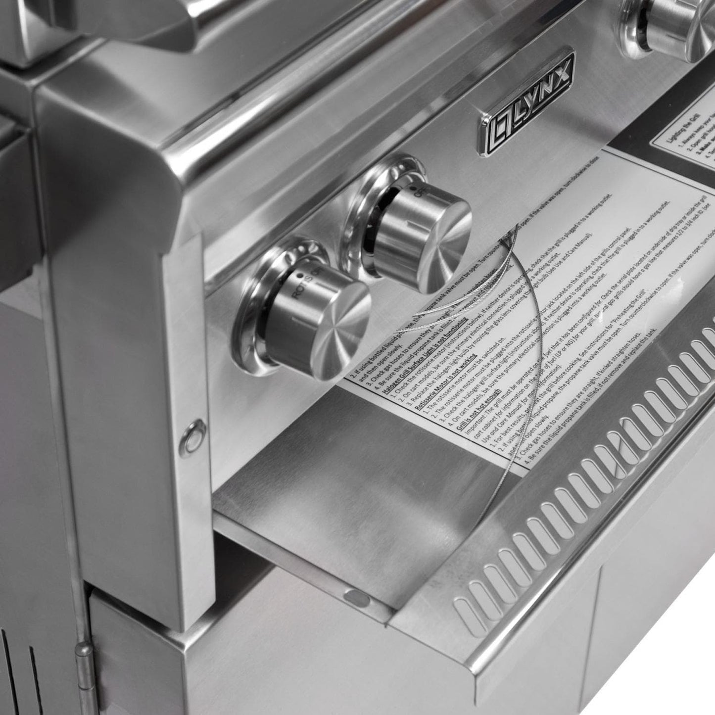 Lynx Professional 54 Inch Built-In Propane Grill w/ One Infrared Trident Burner & Rotisserie in Limestone - L54TR-LSLP