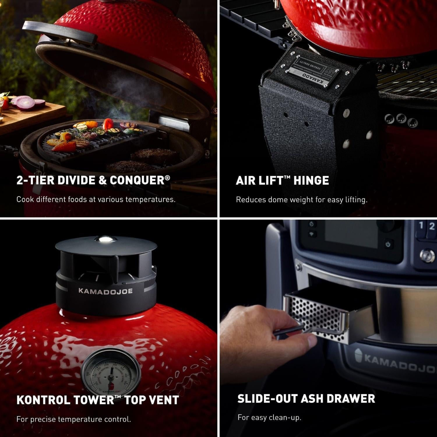 Kamado Joe Big Joe Konnected Joe Digital Charcoal Grill & Smoker w/ Auto-Ignition & Temperature Control - KJ15042425 - Image 10