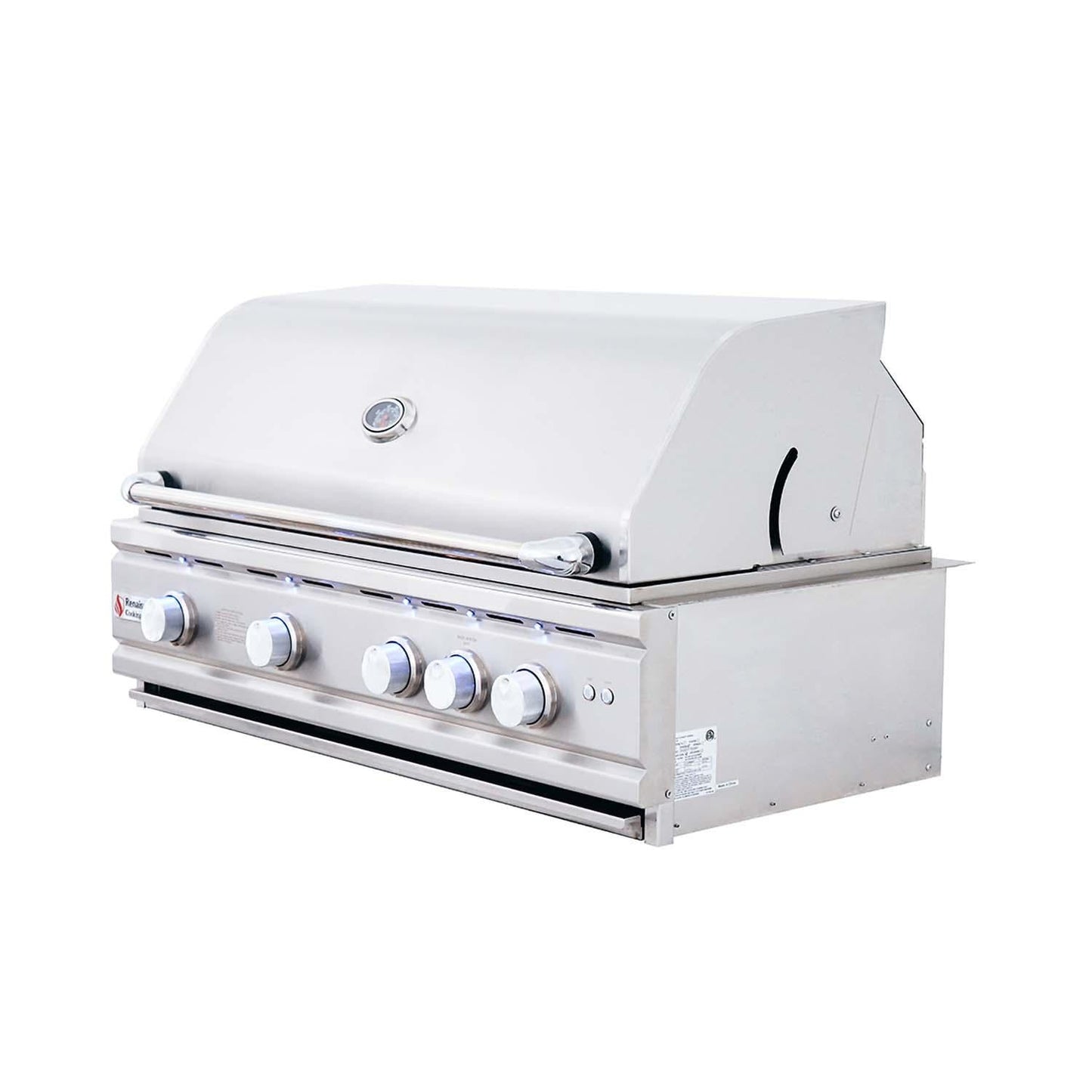 RCS Cutlass Pro 38 Inch Built-In Natural Gas Grill w/ Ceramic Briquette Tray Flame Tamers - RON38B - Image 9