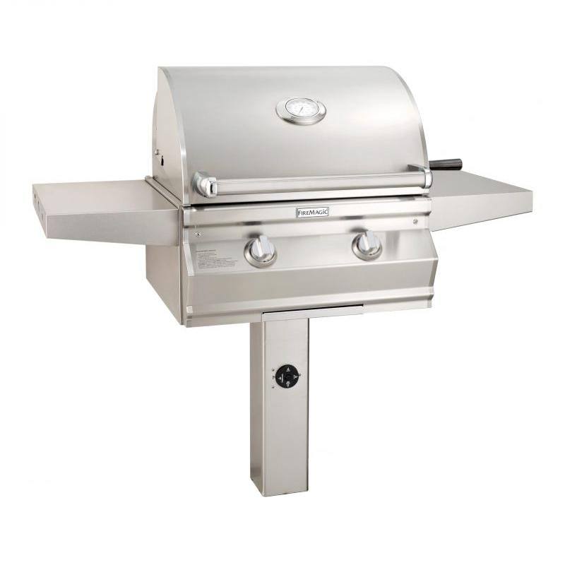 Fire Magic Choice Multi-User Accessible CMA430S 24-Inch Natural Gas Grill With Analog Thermometer On In-Ground Post - CMA430S-RT1N-G6 - Image 1