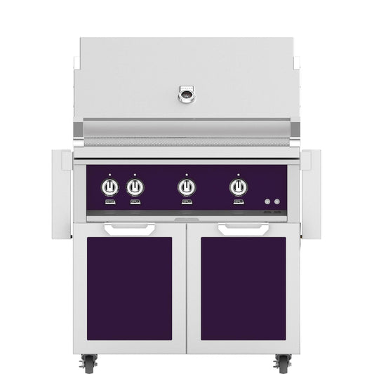 Hestan 36-Inch Natural Gas Grill W/ Sear Burner & Rotisserie On Double Door Tower Cart - Lush - GMBR36-NG-PP - Image 1