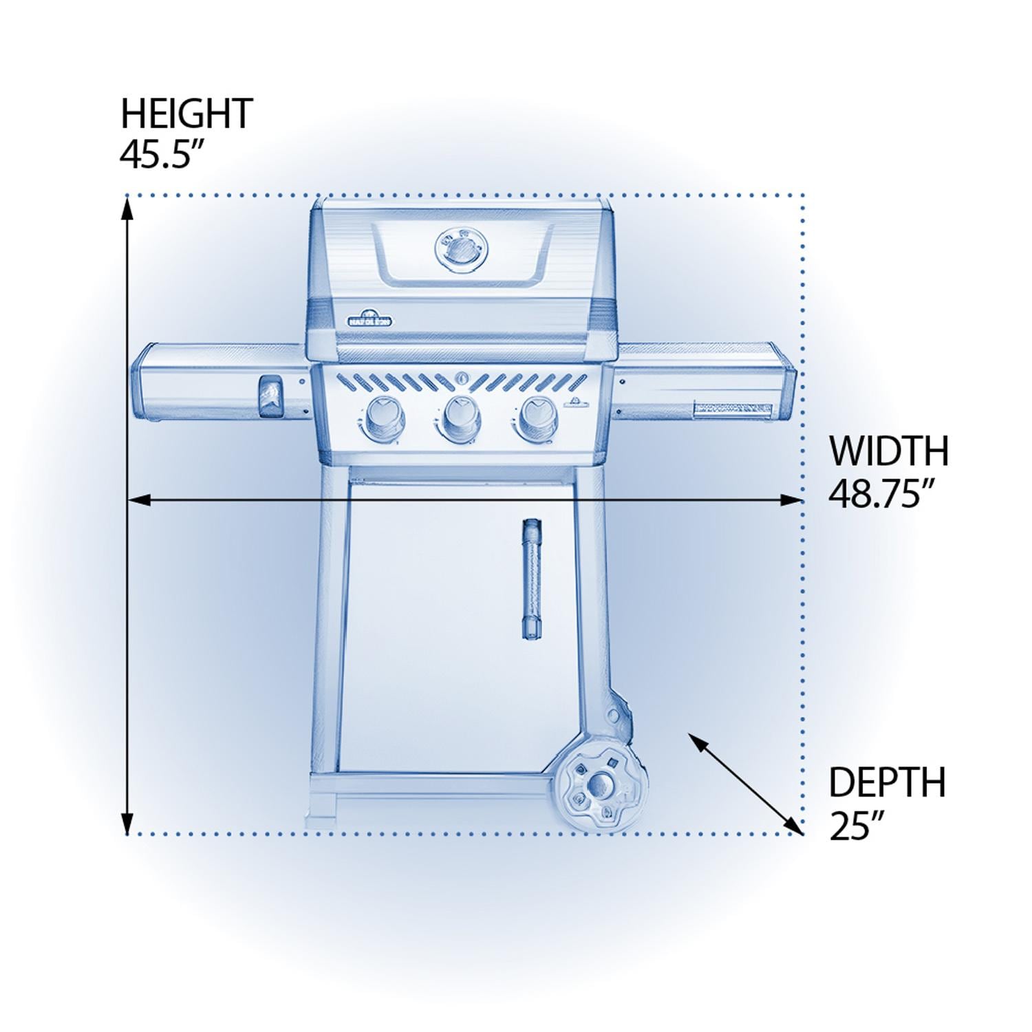 Napoleon Freestyle 365 3 Burner Propane Gas Grill - Graphite Grey - F365DPGT - Image 5