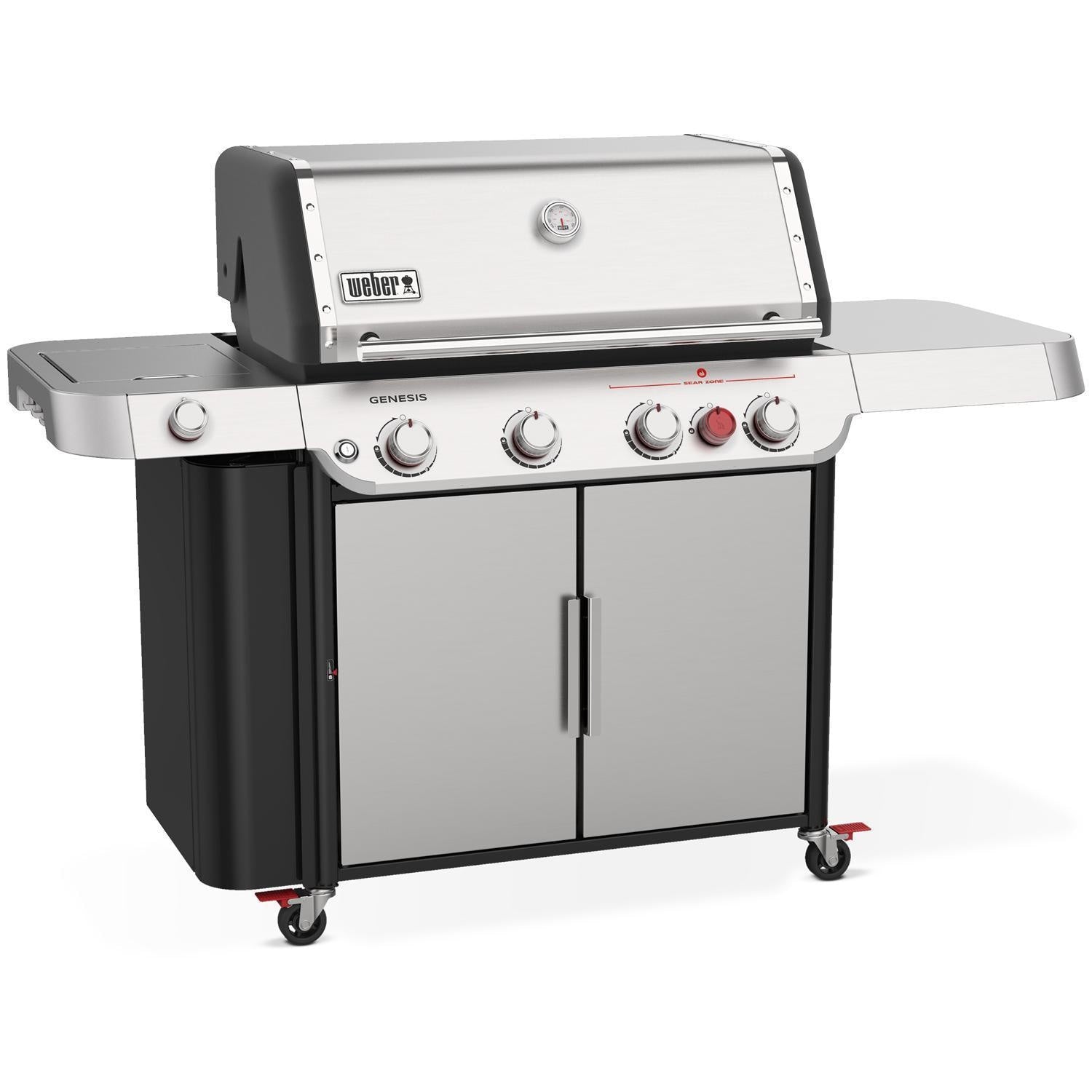 Weber Genesis S-435 Propane Gas Grill w/ Sear Zone & Side Burner - Stainless Steel - 36400001 - Image 3