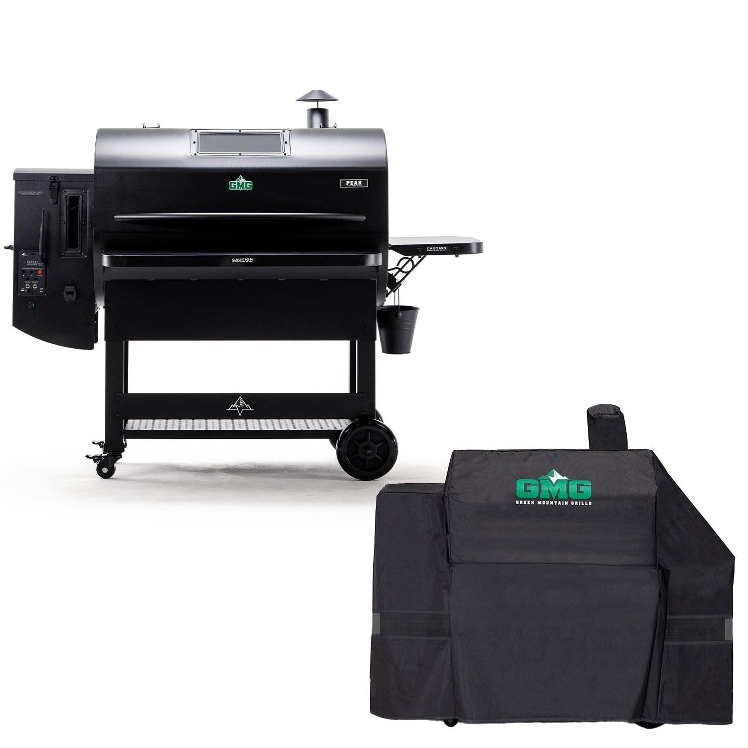 Green Mountain Grills Peak Prime 2.0 WiFi Pellet Grill Bundle w/SideBurn & Cover - Image 1
