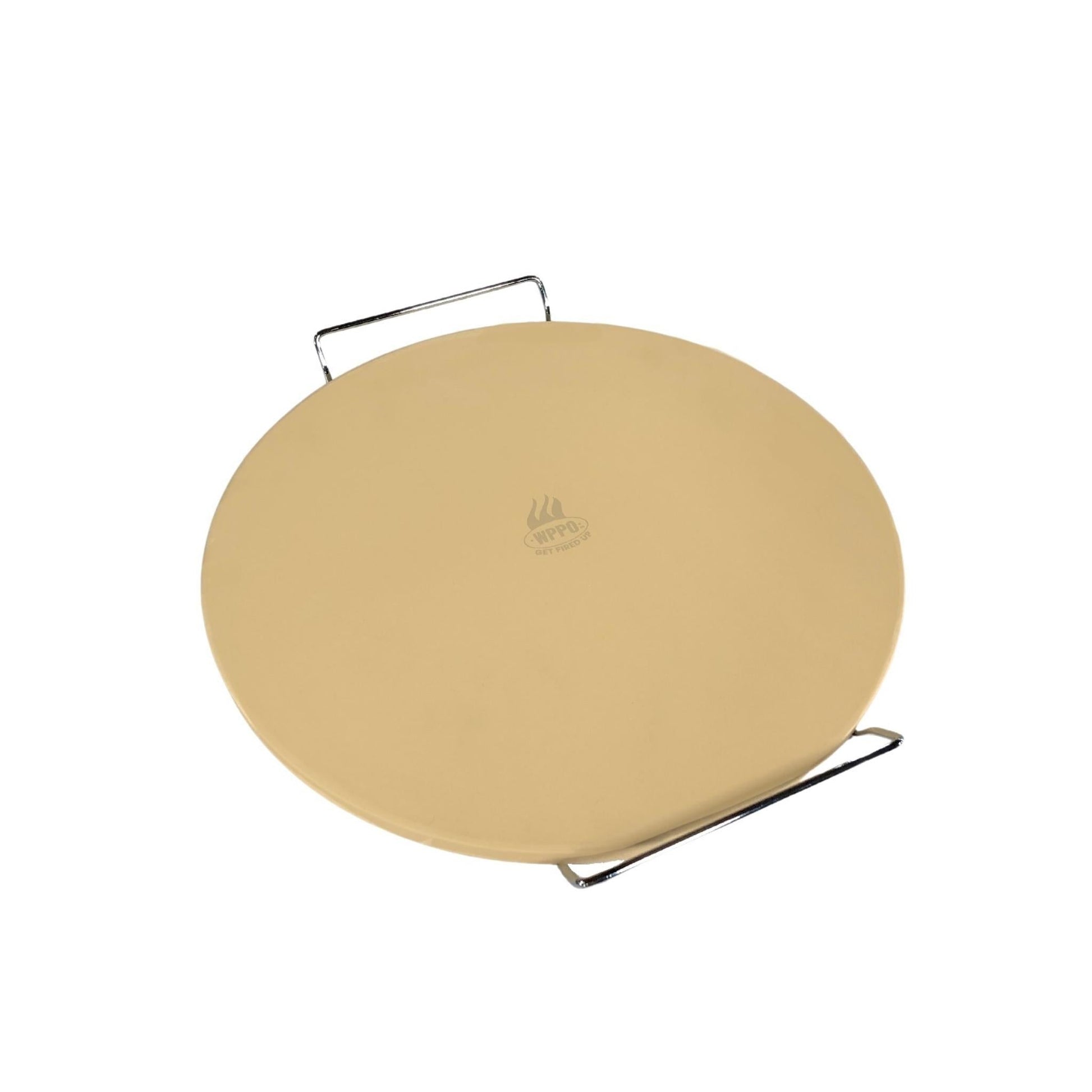 Premium Pizza Baking Stone with Handles, 15" - WPPO LLC Direct
