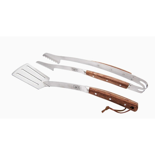 Oklahoma Joe BBQ Grill 2PC Rosewood Tool Set, Tongs and Spatula! - WPPO LLC Direct
