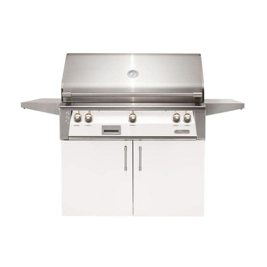 Alfresco ALXE 42-Inch Freestanding Propane Grill With Sear Zone And Rotisserie in Signal White Matte - ALXE-42SZC-LP-SM9003 - Image 1