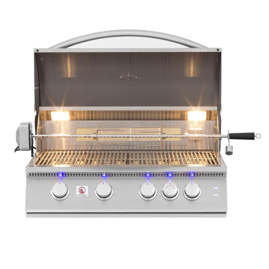 Summerset Sizzler Pro 40-in 5 Burner Built-In Propane Gas Grill w/ Rear Infrared Burner - SZRPRO40L - Image 1