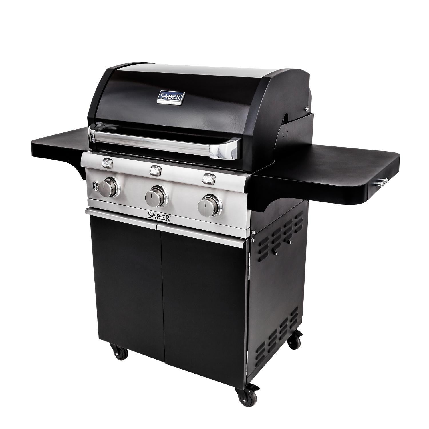 Saber Deluxe Black 500 32-Inch 3-Burner Infrared Propane Gas Grill - R50CC0617 - Image 2