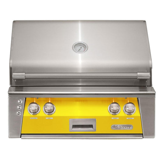 Alfresco ALXE 30-Inch Built-In Propane Grill With Rotisserie in Traffic Yellow - ALXE-30-LP-S1023 - Image 1