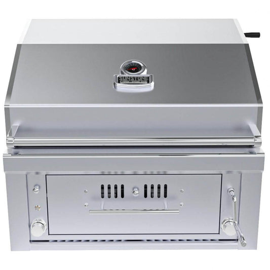 Sunstone Series 30 Inch Natural Gas Burners Hybrid Single Zone Charcoal/Wood Burning W/Infrared Burner Grill - SUNCHSZ30IR-NG - Image 1