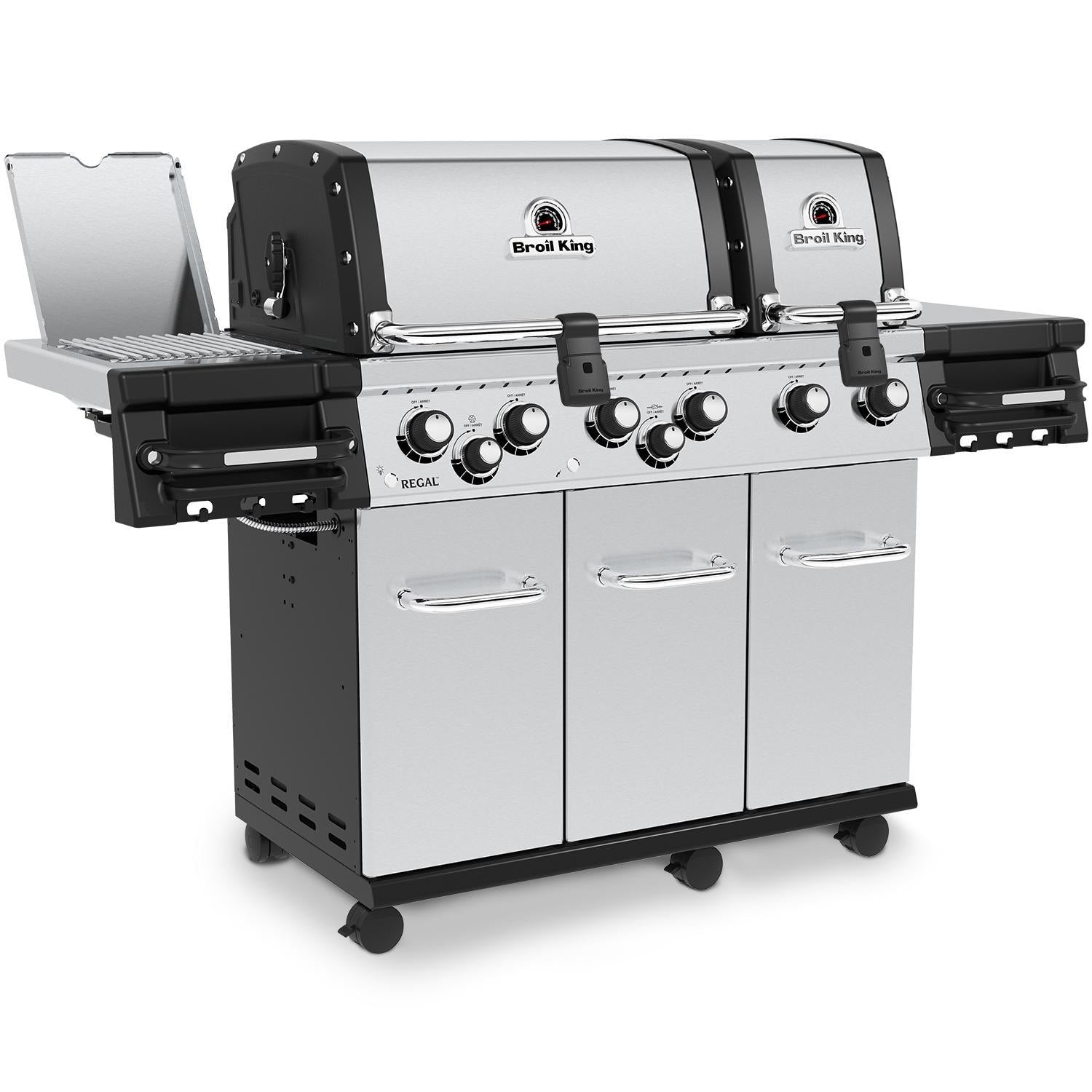 Broil King Regal S 690 PRO IR 6-Burner Natural Gas Grill With Rotisserie & Infrared Side Burner - Stainless Steel - 957947 - Image 6