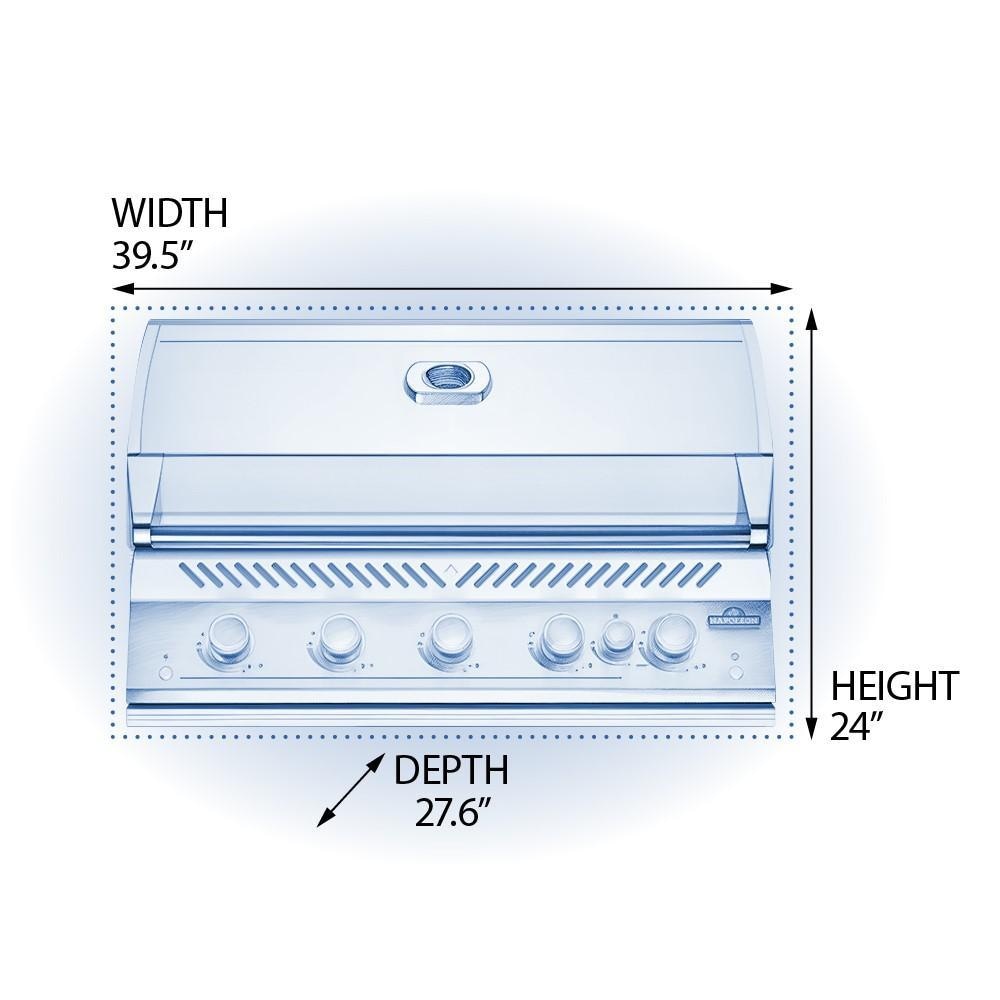 Napoleon 700 Series 5-Burner 38-Inch Built-In Natural Gas Grill w/ Rotisserie & SafetyGlow - BIG38RBNSS-1 - Image 3