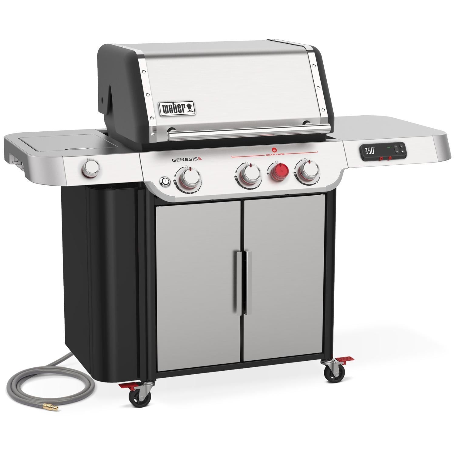 Weber Genesis SX-335 Natural Gas Smart Grill w/ Sear Zone & Side Burner - Stainless Steel - 37600001 - Image 3