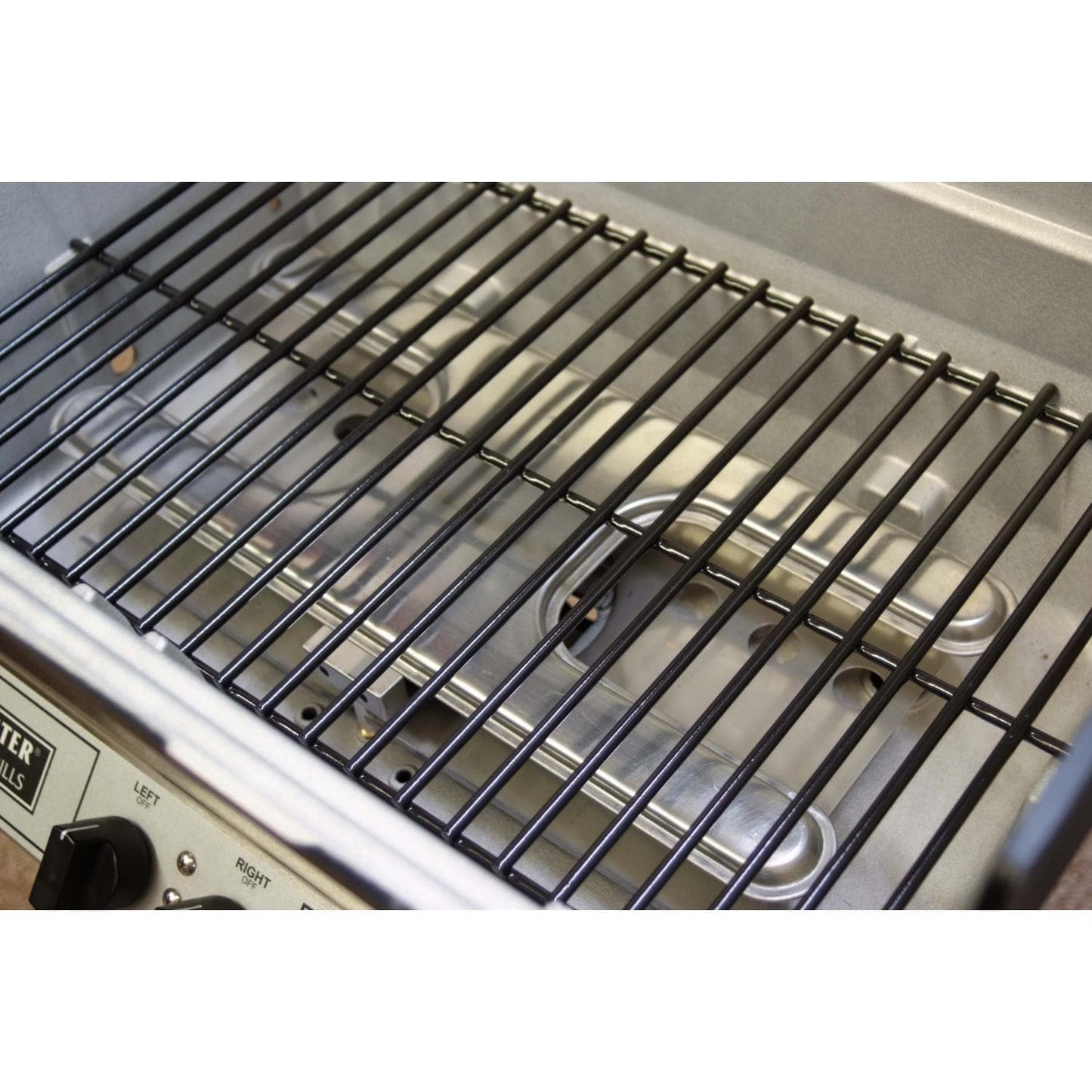 Broilmaster H3 Deluxe Natural Gas Grill On Black Cart With Black Drop Down Side Shelf - Image 3