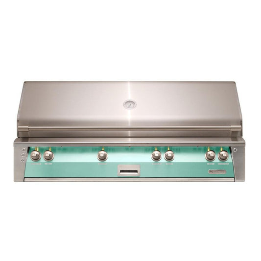 Alfresco ALXE 56-Inch Built-In Natural Gas All Grill With Sear Zone And Rotisserie in Light Green - ALXE-56BFG-NG-S6027 - Image 1