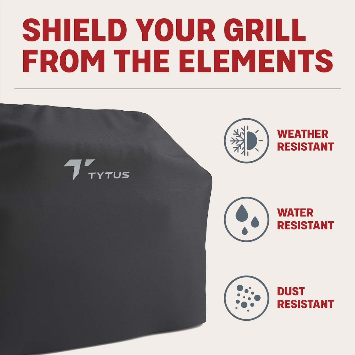 TYTUS Fresno Series 5-Burner Propane Island Grill in Gunmetal + Ash Stone w/ Cover & Griddle - Image 16