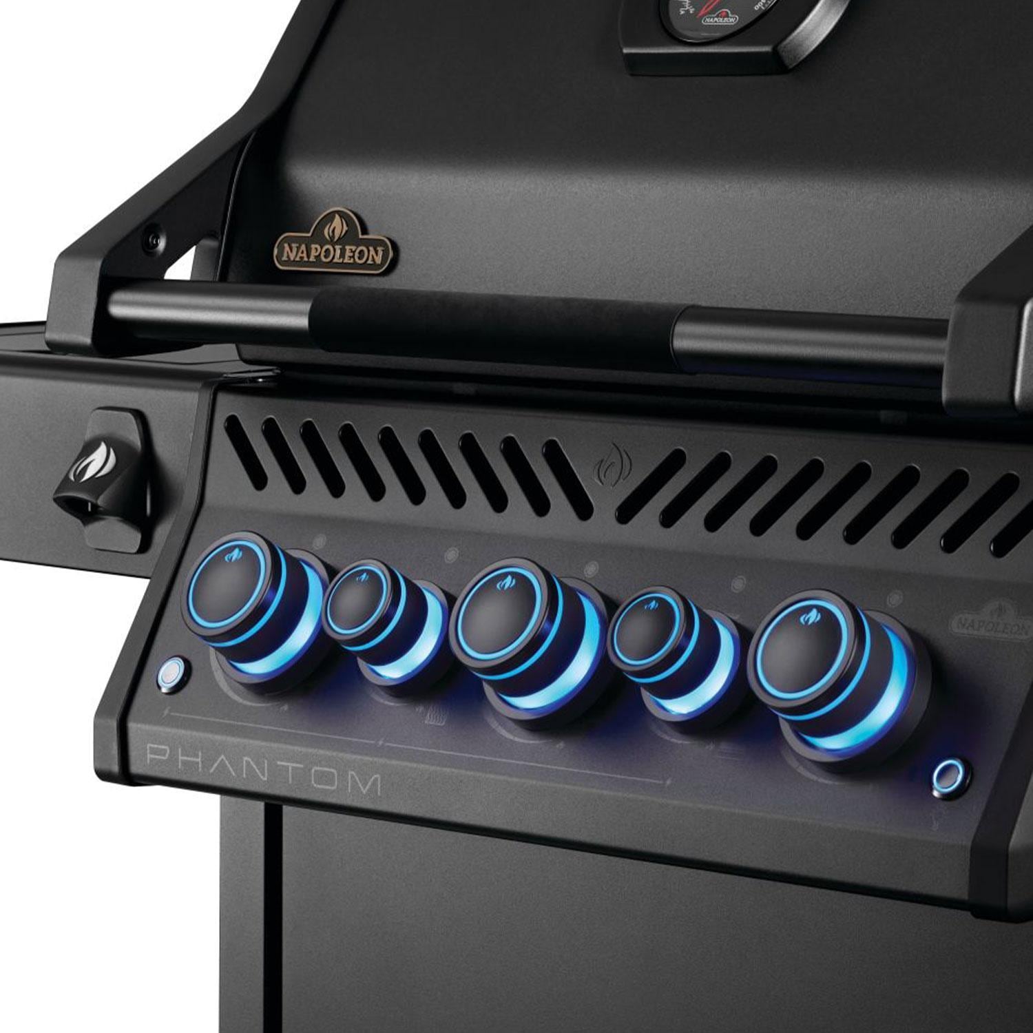 Napoleon Rogue PRO-S Phantom 425 3-Burner Natural Gas Grill w/ Side Burner & SafetyGlow - RPS425RSIBNK-2-PHM - Image 13
