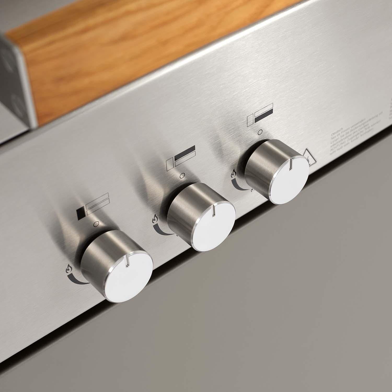 Flammkraft Model D Freestanding Natural Gas Grill & Model M Prep Center Module - Taupe - 1030974 - Image 5