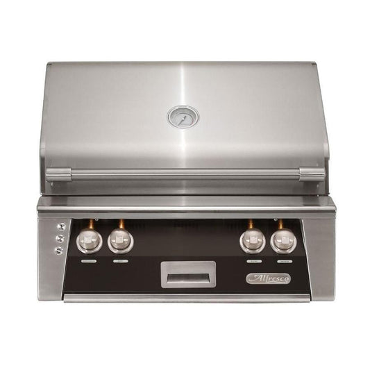 Alfresco ALXE 30-Inch Built-In Natural Gas Grill With Sear Zone And Rotisserie in Jet Black Matte - ALXE-30SZ-NG-SM9005 - Image 1