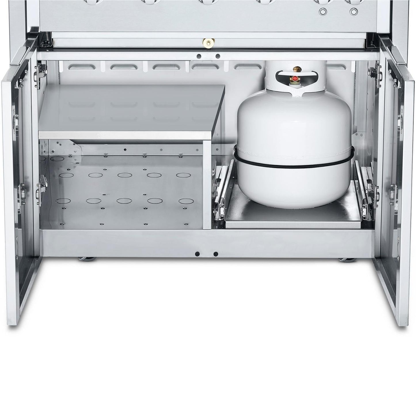 Crown Verity Infinite Series 36-Inch Natural Gas Grill Modular Island Bundle W/Storage Cabinet W/Cutting Board, & Sideburner - IGM36NG - Image 5