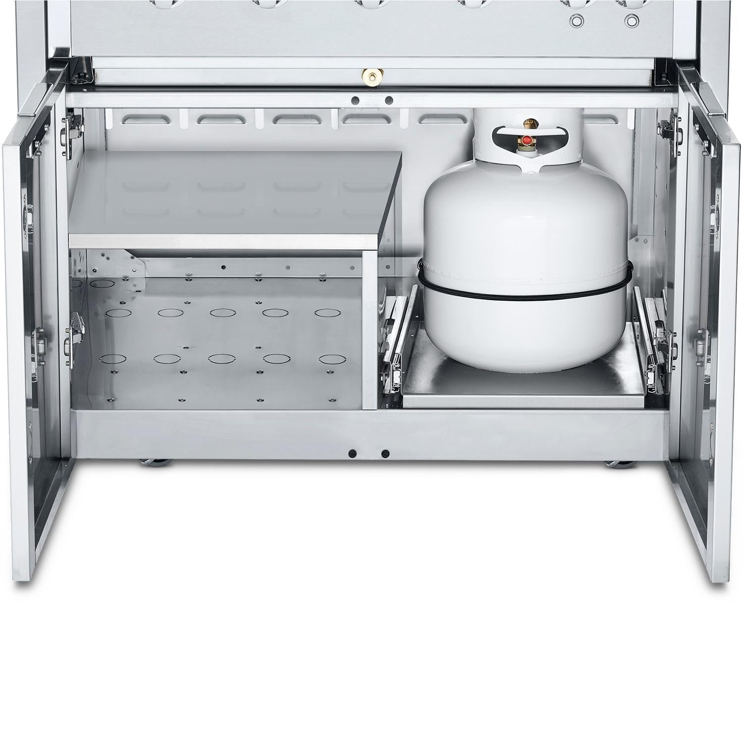 Crown Verity Infinite Series 36-Inch Natural Gas Grill Modular Island Bundle W/Storage Cabinet W/Cutting Board, & Sideburner - IGM36NG - Image 5