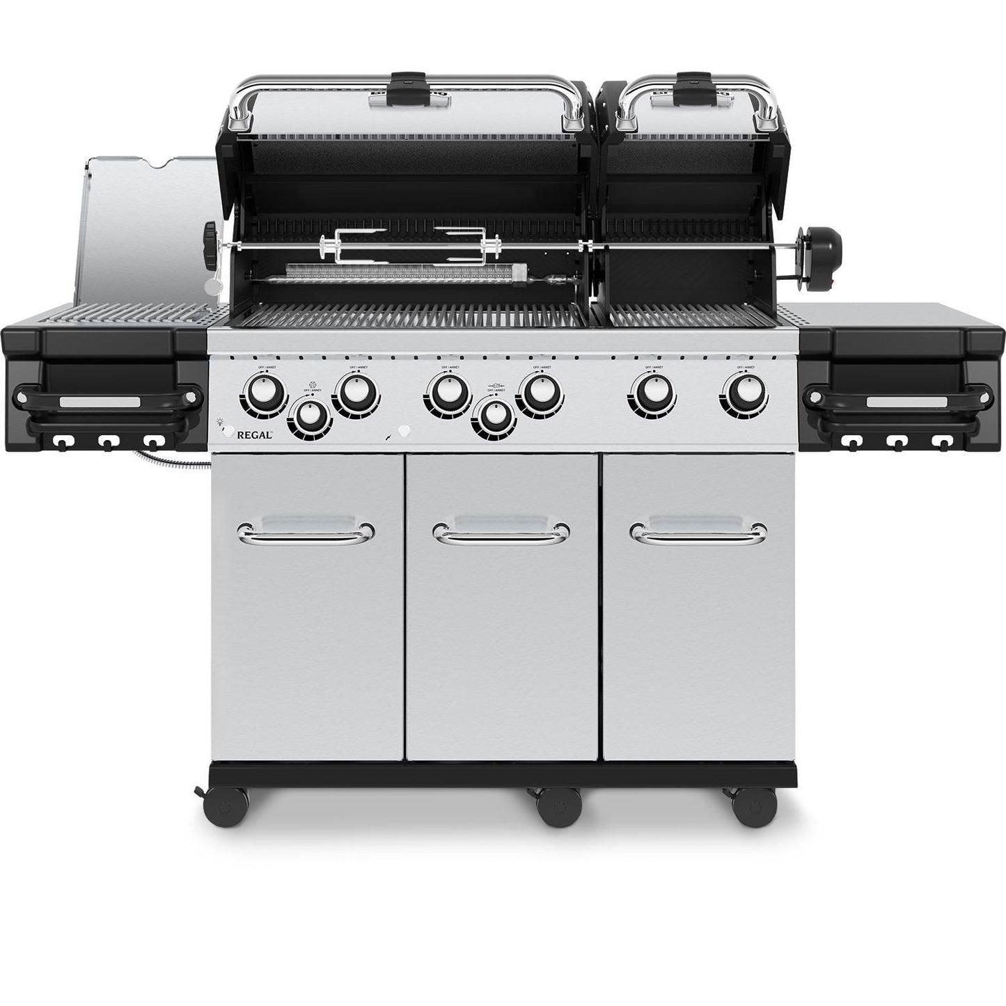 Broil King Regal S 690 PRO IR 6-Burner Propane Gas Grill With Rotisserie & Infrared Side Burner - Stainless Steel - 957944 - Image 7
