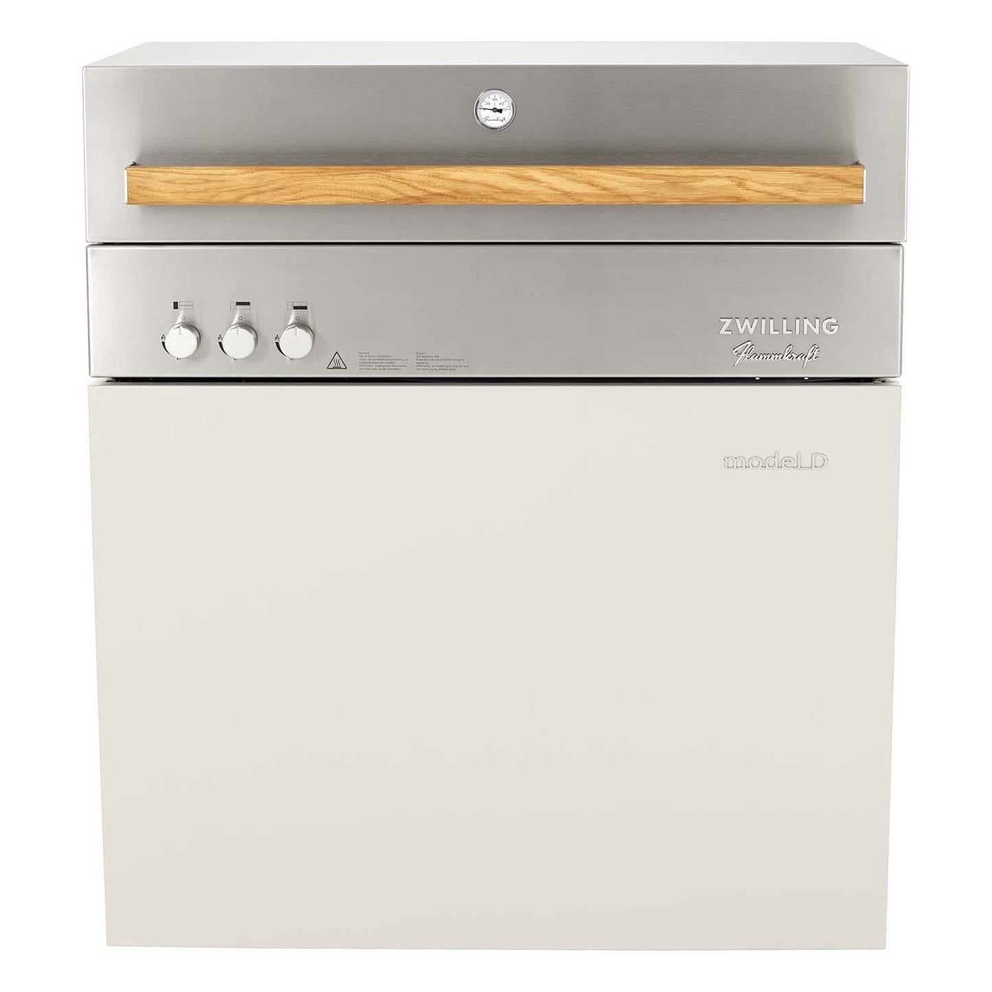 Flammkraft Model D Freestanding Grill & Model M Prep Center Module - Ivory White - 1029542