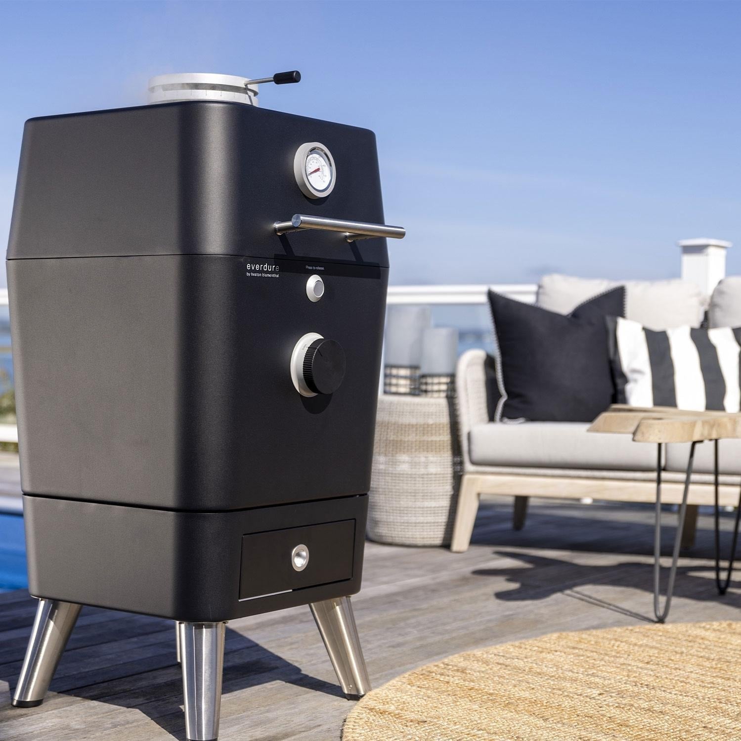 Everdure 18 Inch Cast Aluminum Kamado Grill W/Stand - EKAMK1B - Image 2