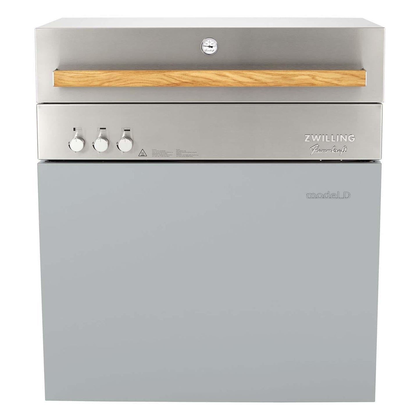 Flammkraft Model D Freestanding Grill & Model M Prep Center Module - Light Grey - 1029485