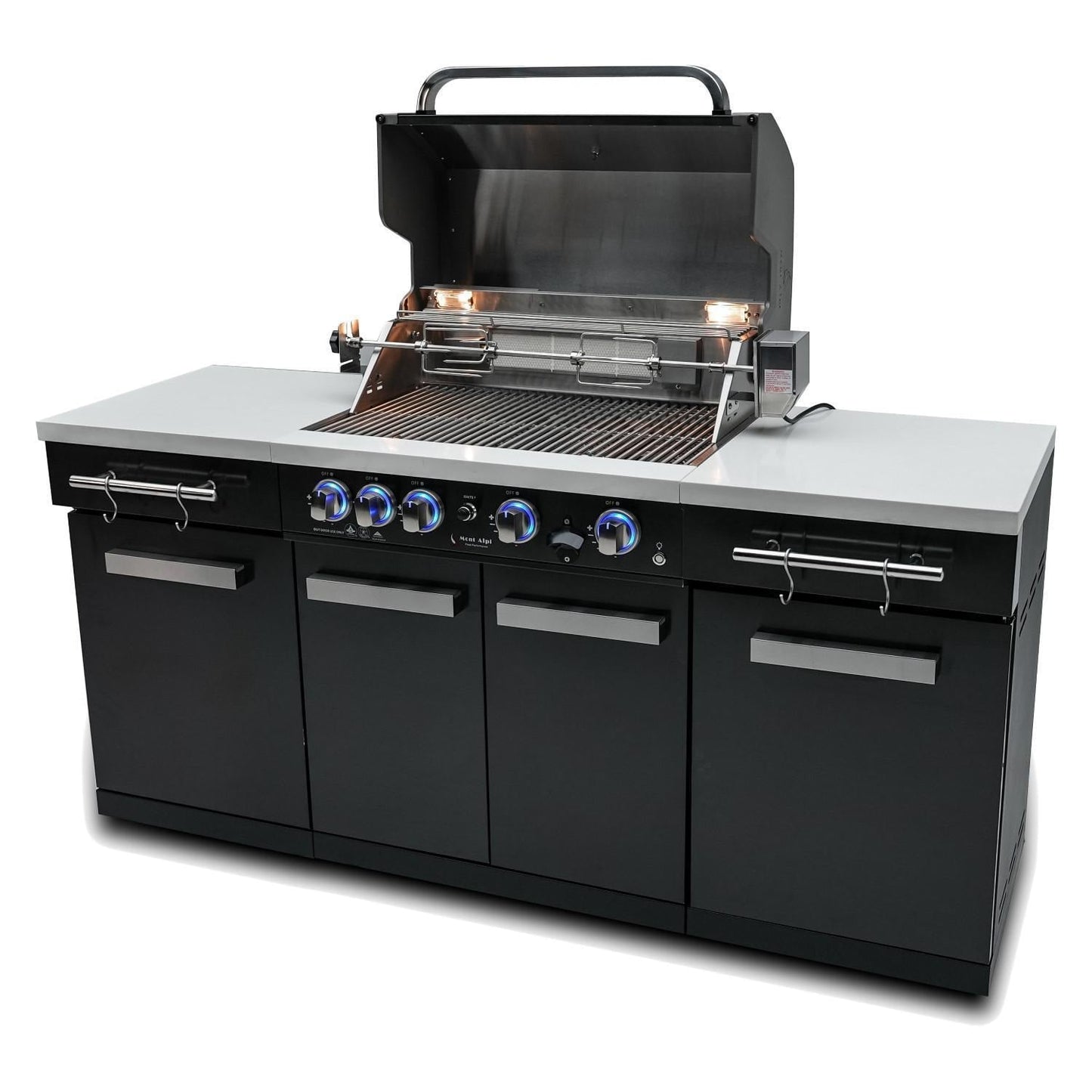 Mont Alpi Compact Series 6 Ft Propane Outdoor Kitchen Island in Black Stainless Steel - MA-957 - Image 7