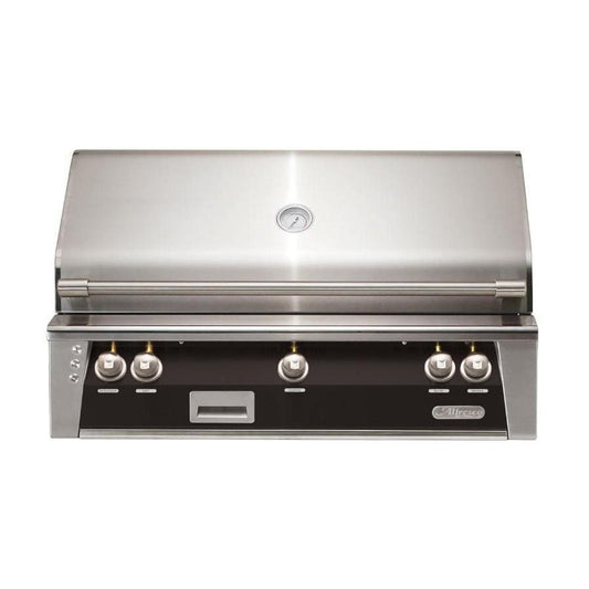 Alfresco ALXE 42-Inch Built-In Natural Gas Grill With Sear Zone And Rotisserie in Jet Black Matte - ALXE-42SZ-NG-SM9005 - Image 1