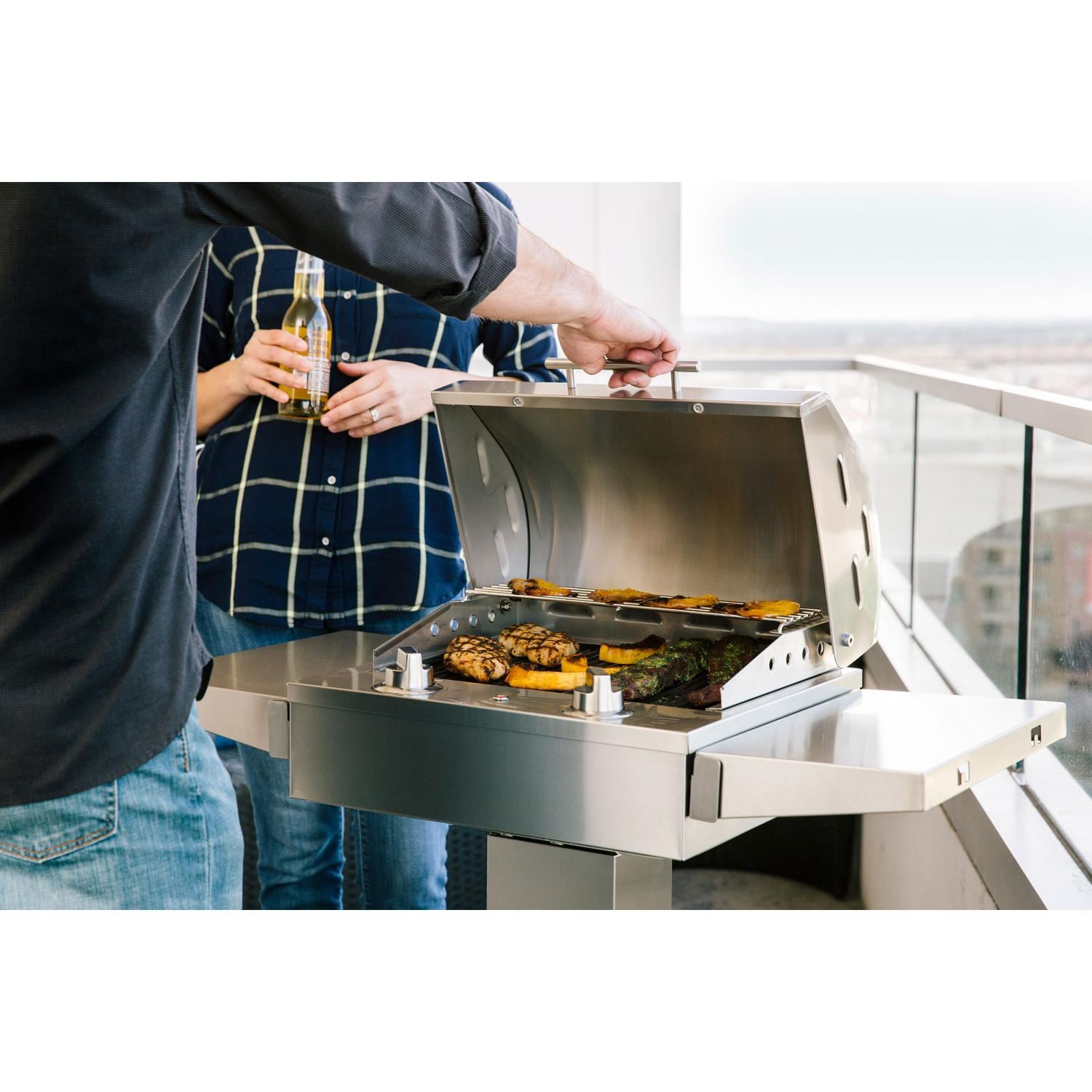 Coyote 18-Inch 1300 Watt Electric Grill On Patio Post - Image 7