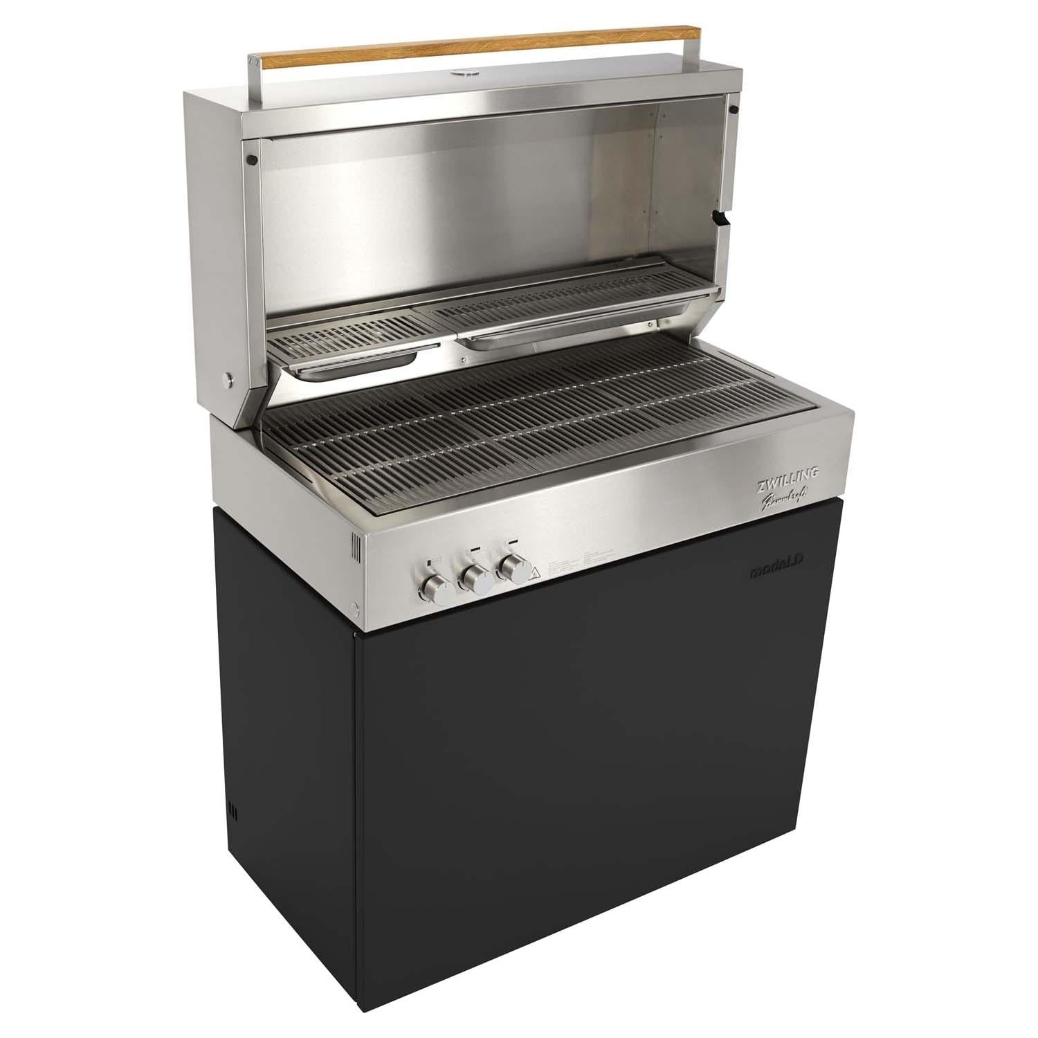 Flammkraft Model D Propane Gas Grill - Ivory Black - 1029545 - Image 1