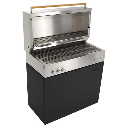 Flammkraft Model D Propane Gas Grill - Ivory Black - 1029545 - Image 1