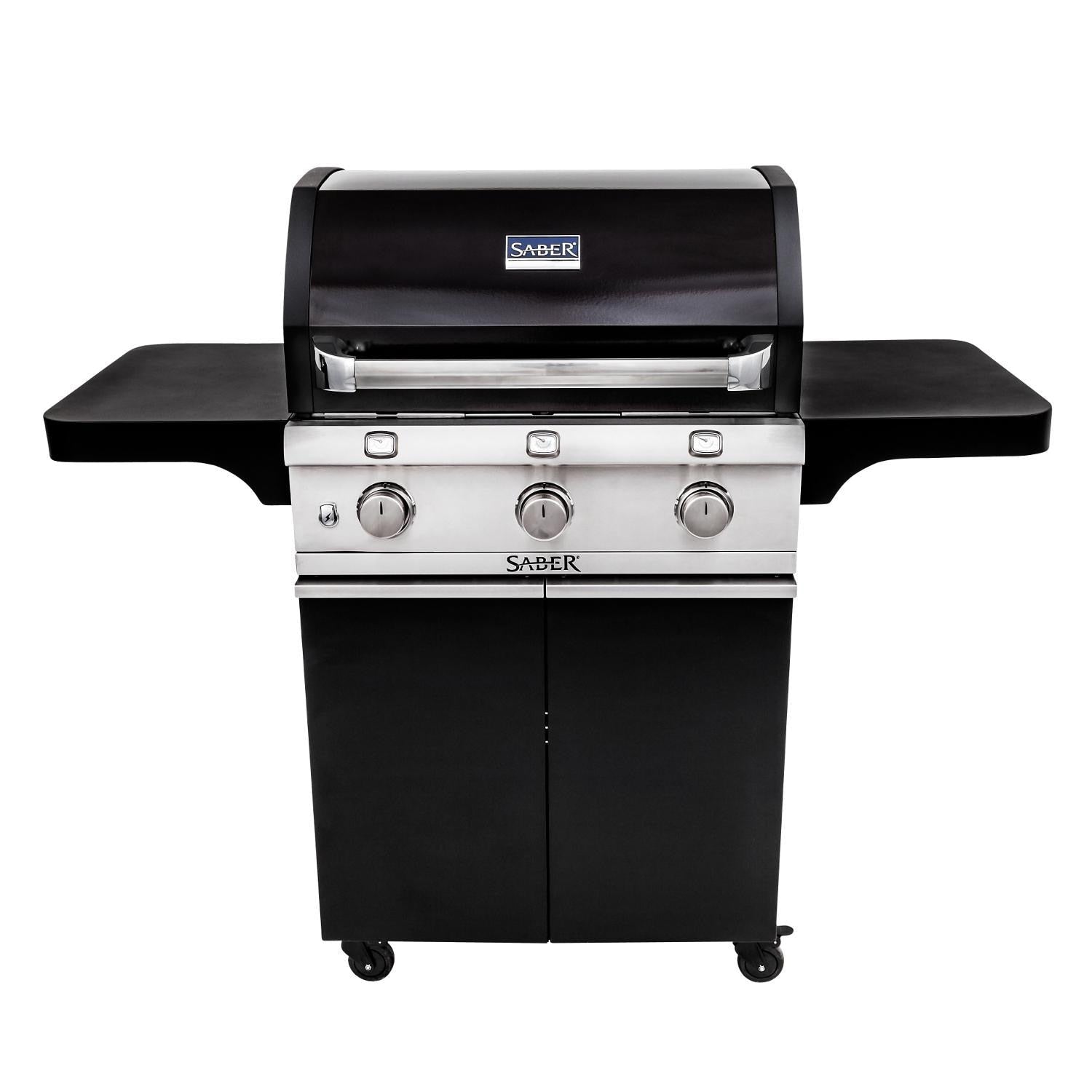 Saber Deluxe Black 500 32-Inch 3-Burner Infrared Propane Gas Grill - R50CC0617 - Image 1