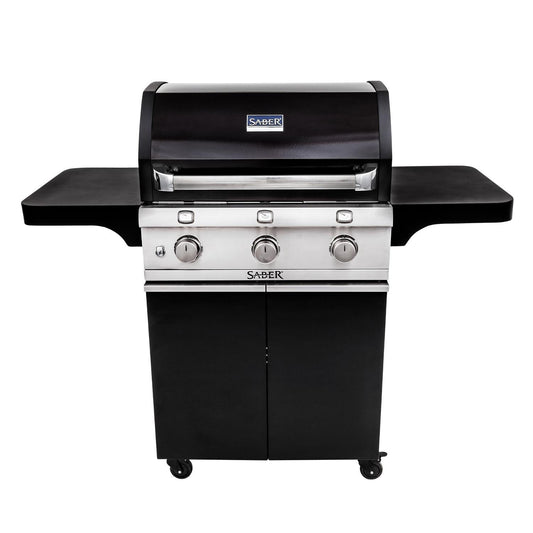 Saber Deluxe Black 500 32-Inch 3-Burner Infrared Propane Gas Grill - R50CC0617 - Image 1