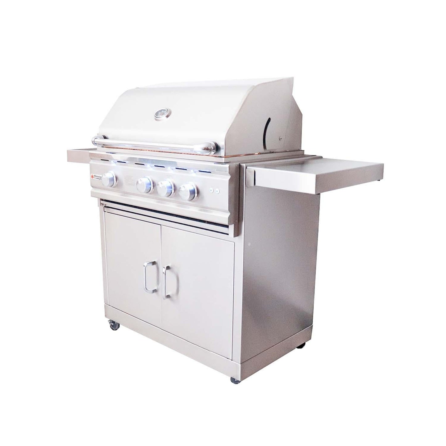 RCS Cutlass Pro 30 Inch Propane Grill w/ Ceramic Briquette Tray Flame Tamers - RON30BLPCK