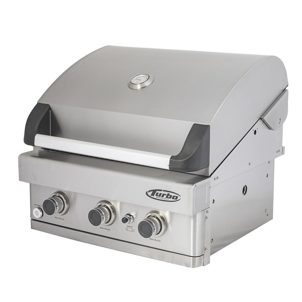 Turbo 26-Inch 3-Burner Built-In Natural Gas Grill - BTH2621BNG - Image 3