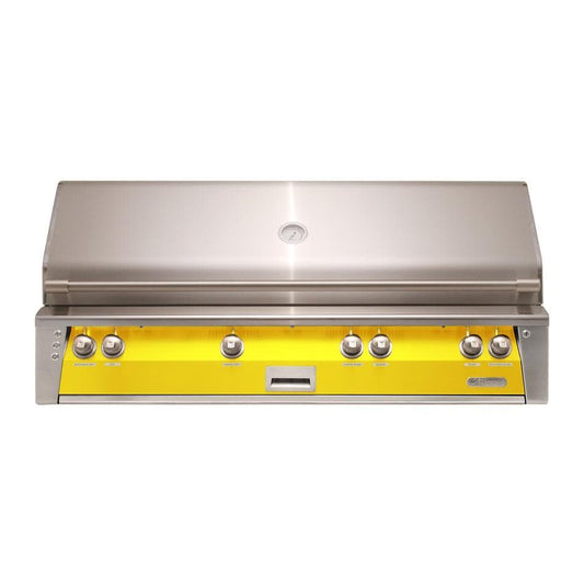 Alfresco ALXE 56-Inch Built-In Natural Gas All Grill With Sear Zone And Rotisserie in Traffic Yellow - ALXE-56BFG-NG-S1023 - Image 1