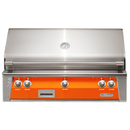 Alfresco ALXE 42-Inch Built-In Natural Gas Grill With Sear Zone And Rotisserie in Luminous Orange - ALXE-42SZ-NG-S2005 - Image 1