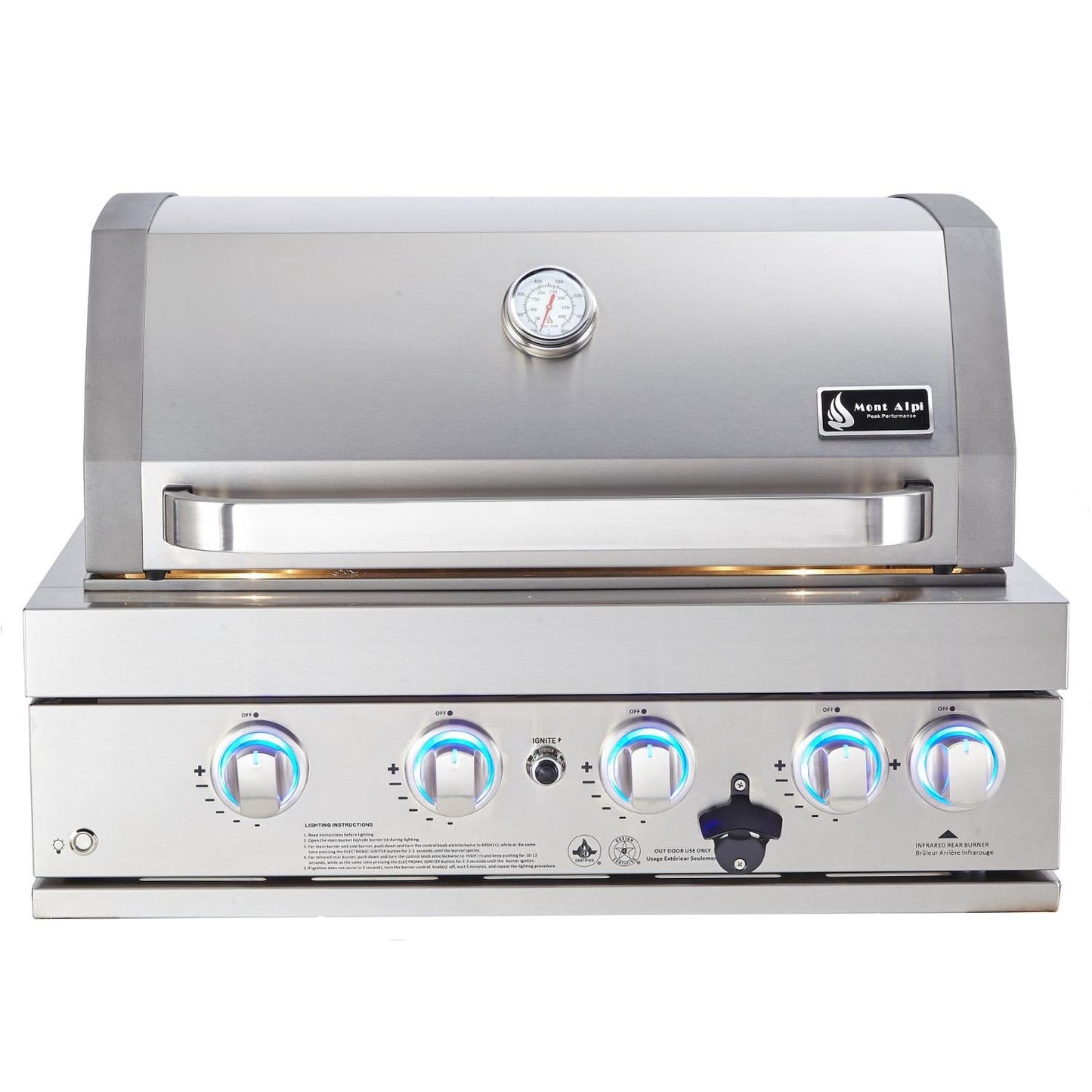 Mont Alpi 400 32-Inch Built-In Natural Gas Grill - MABi400 - Image 1