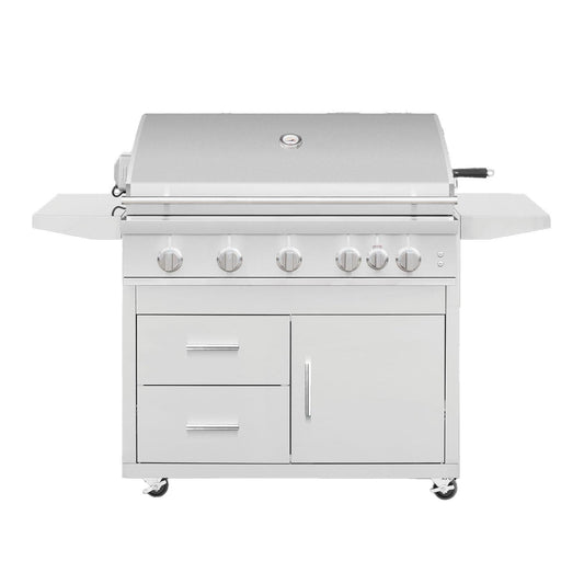 Summerset Sizzler Pro 40-in 5 Burner Freestanding Propane Grill w/ Rear Infrared Burner - Image 1