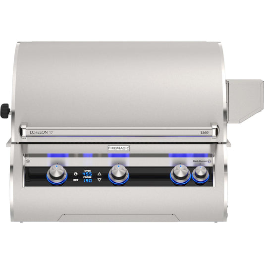 Fire Magic Echelon Diamond E660i 30-Inch Built-In Natural Gas Grill w/ Rotisserie & Digital Thermometer - E660I-9E1N - Image 1