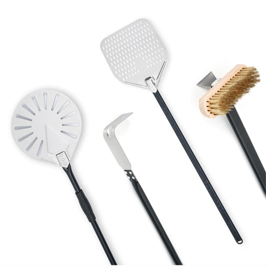 Wood Fired Pizza Oven Utensil Kit,Pro 4 Piece, Aluminum handles. - WPPO LLC Direct