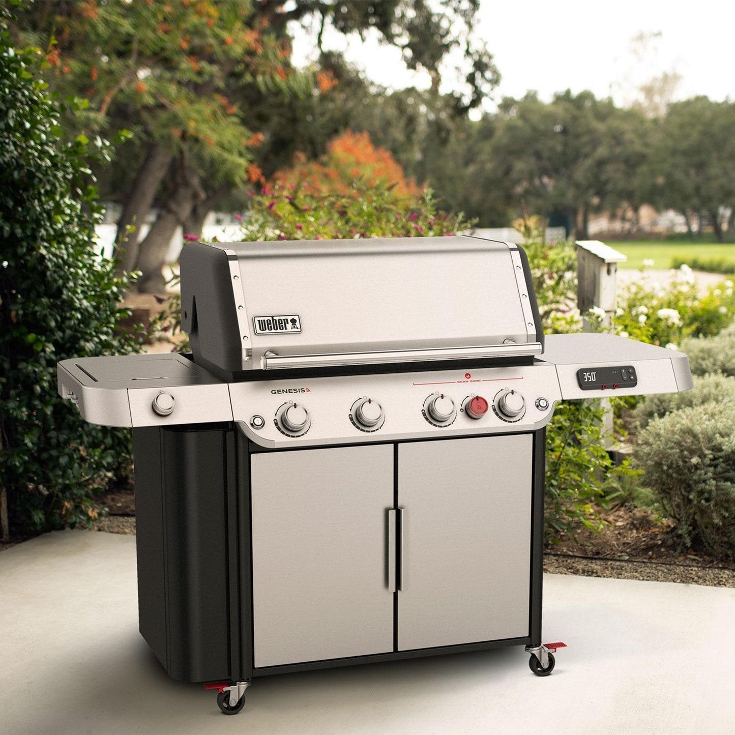 Weber Genesis SPX-435 Propane Gas Smart Grill w/ Sear Zone & Side Burner - Stainless Steel - 36800001 - Image 2